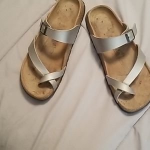Birkenstock silver betula style size 10